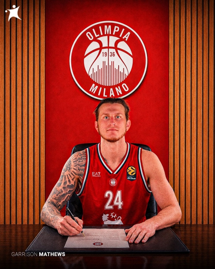 前NBA球员加里森·马修斯1+1合同加盟米兰奥林匹亚 前NBA球员加里森·马修斯1+1合同加盟米兰奥林匹亚